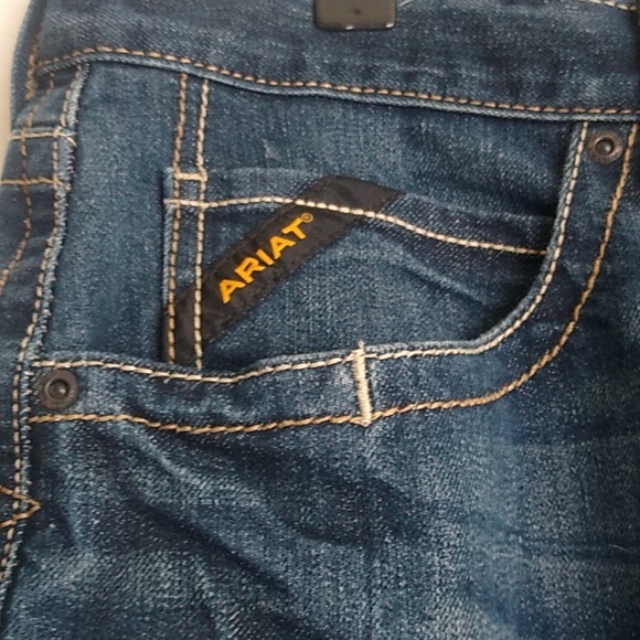 Ariat Rebar M4 Men’s Relaxed Boot dark wash sz 36/38 Western  Work Cowboy jeans - Picture 4 of 16